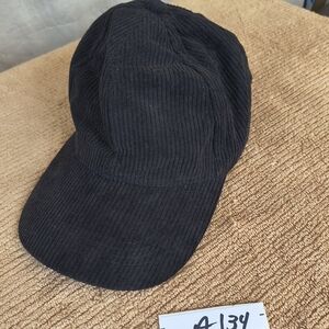 Men's Black Corduroy One Sizre Adjustable Cap